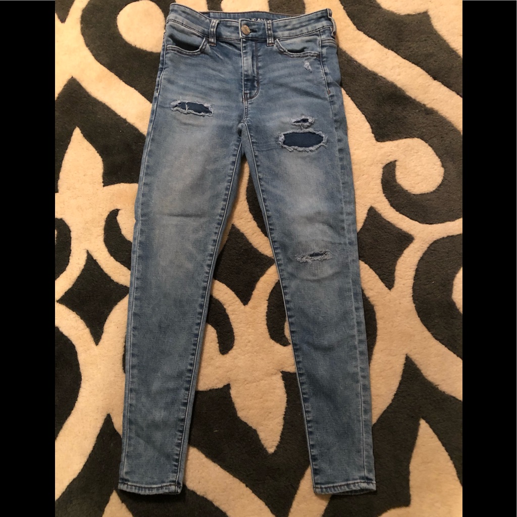 Ae Destroyed Skinny Jeans